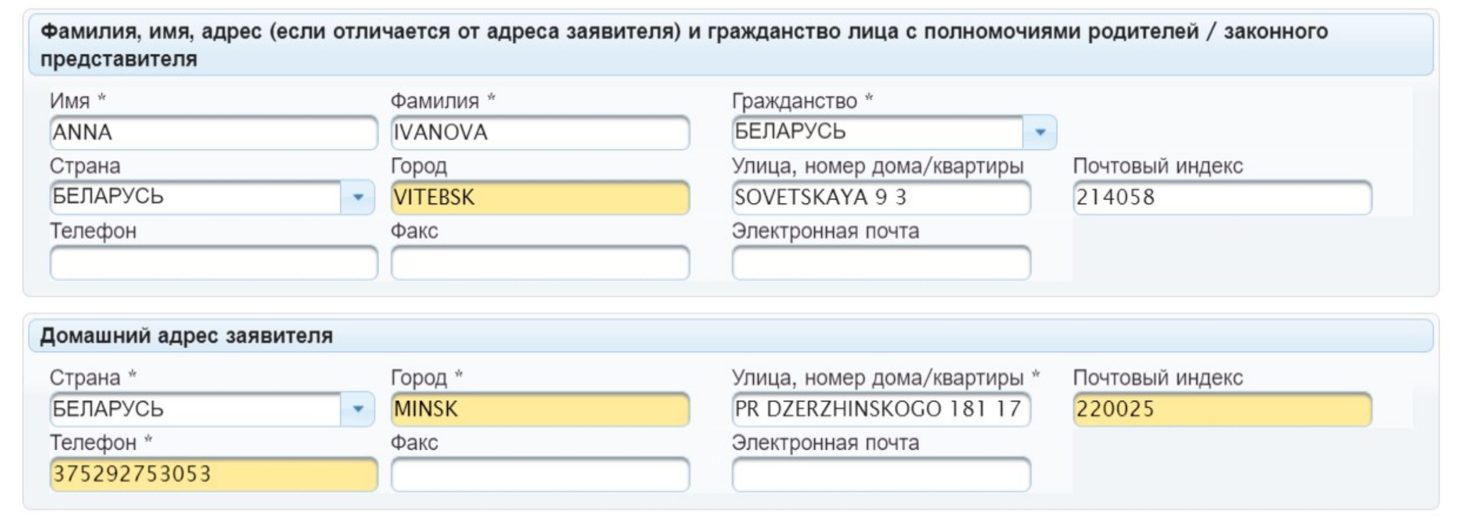 Как правильно заполнить анкету на ребенка в Литву. Подробная инструкция